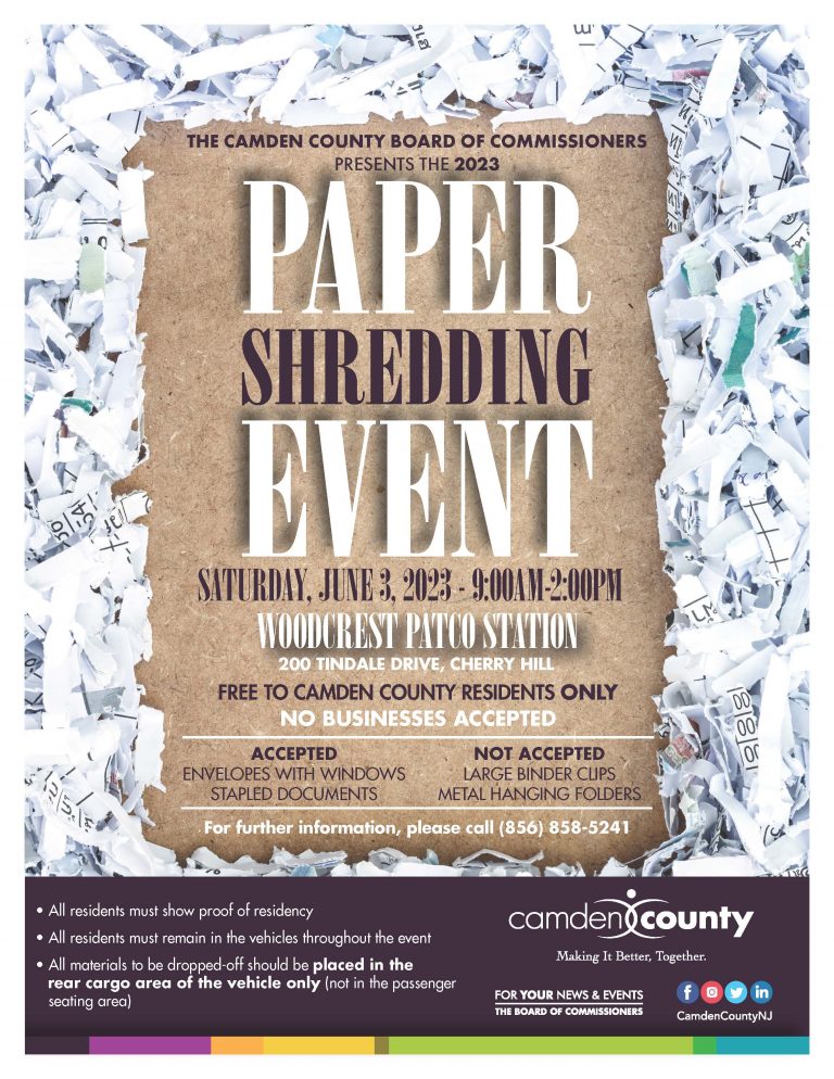 Paper Shredding 2023 Camden County, NJ